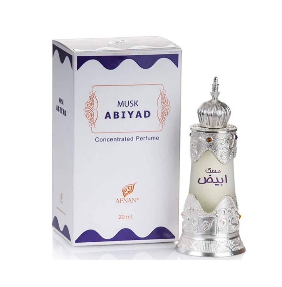 Afnan Musk Abiyad Attar 20ml - white musk concentrated perfume oil India