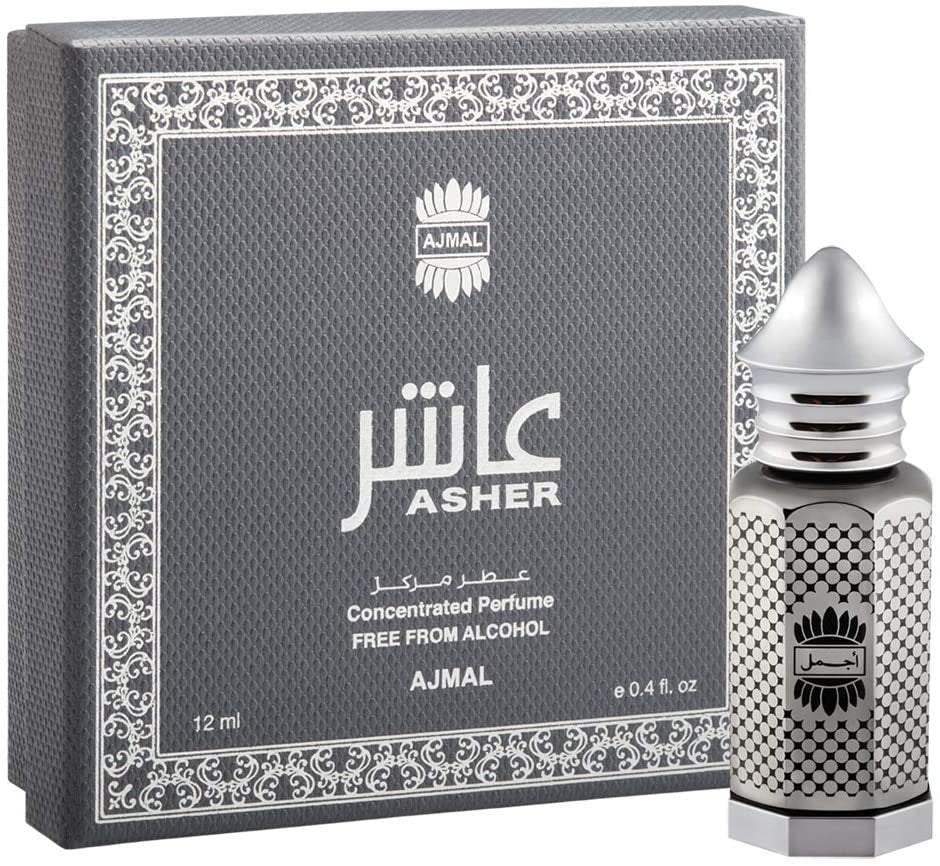Ajmal Asher Concentrated Oriental Perfume Free From Alcohol 12ml for Unisex - BOTTLED BLISS FRAGRANCES PVT LTD