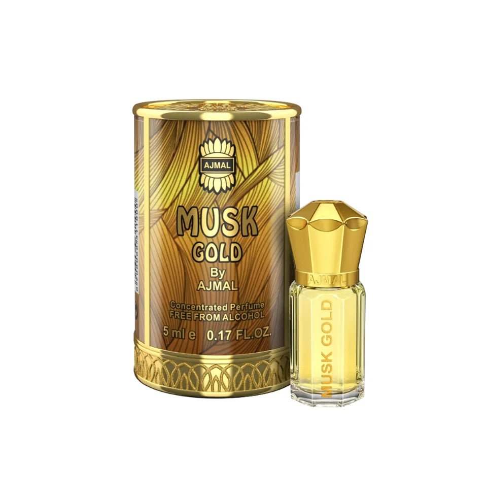 Ajmal Musk Gold Concentrated Perfume Oil 5ml For Women - BOTTLED BLISS FRAGRANCES PVT LTD
