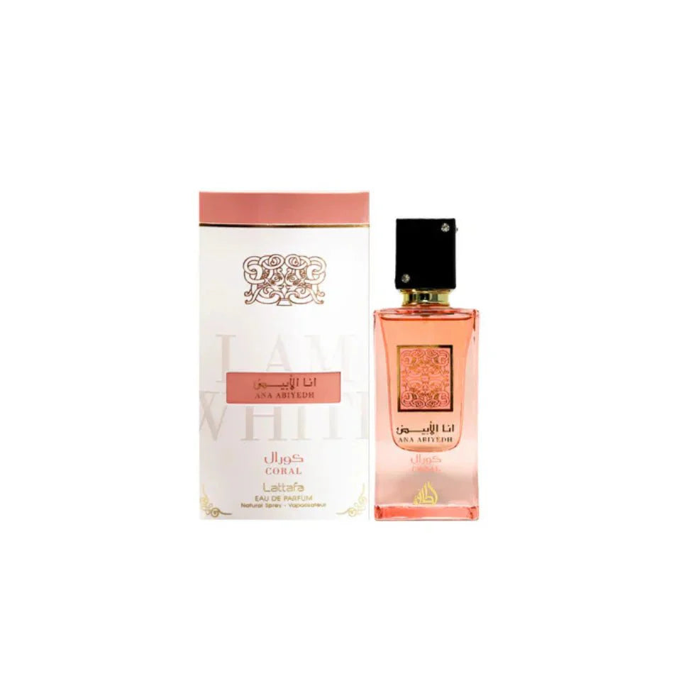 LATTAFA ANA ABIYEDH CORAL EAU DE PARFUM 60 ML FOR MEN & WOMEN - BOTTLED BLISS FRAGRANCES PVT LTD