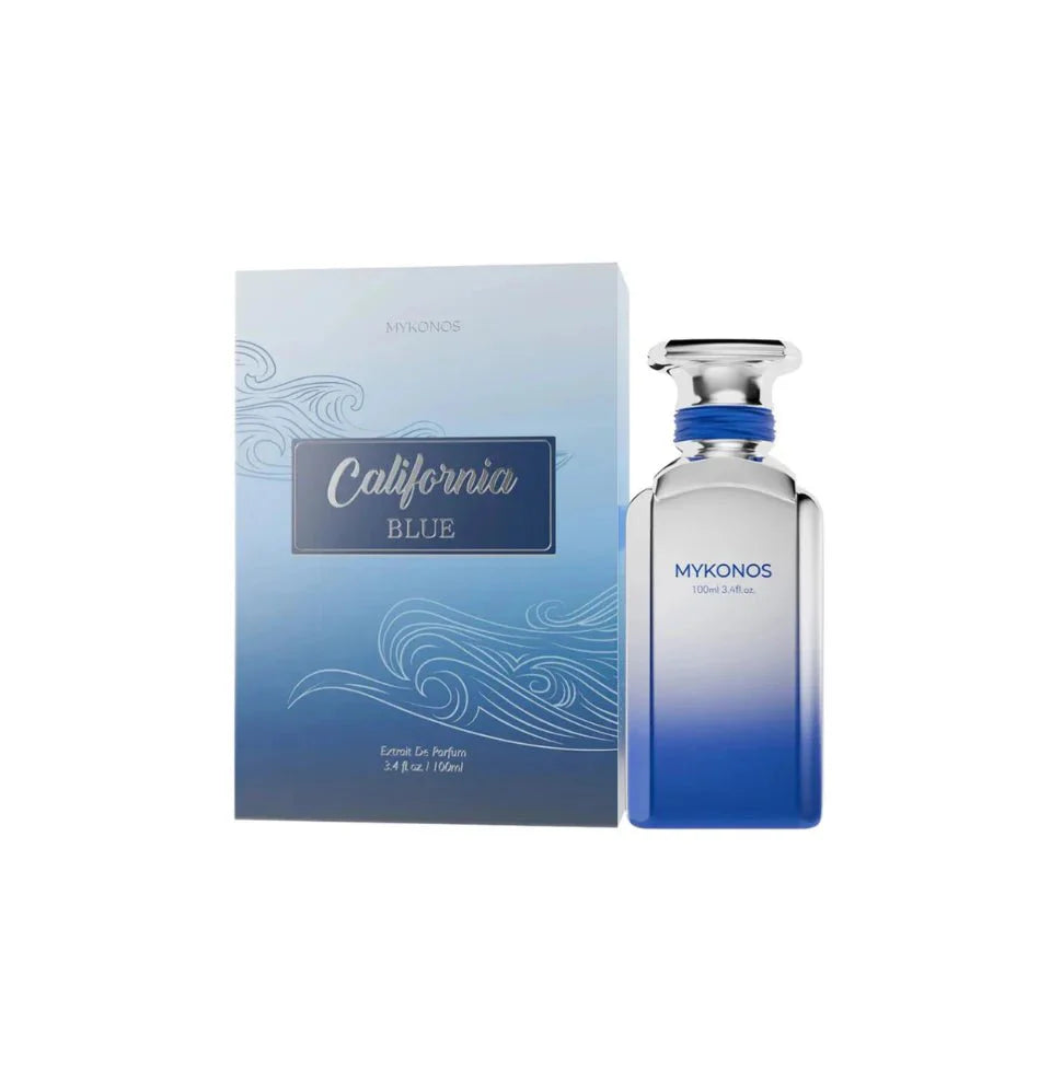Mykonos California Blue 100ml Extrait De Parfum For Man & Woman - BOTTLED BLISS FRAGRANCES PVT LTD