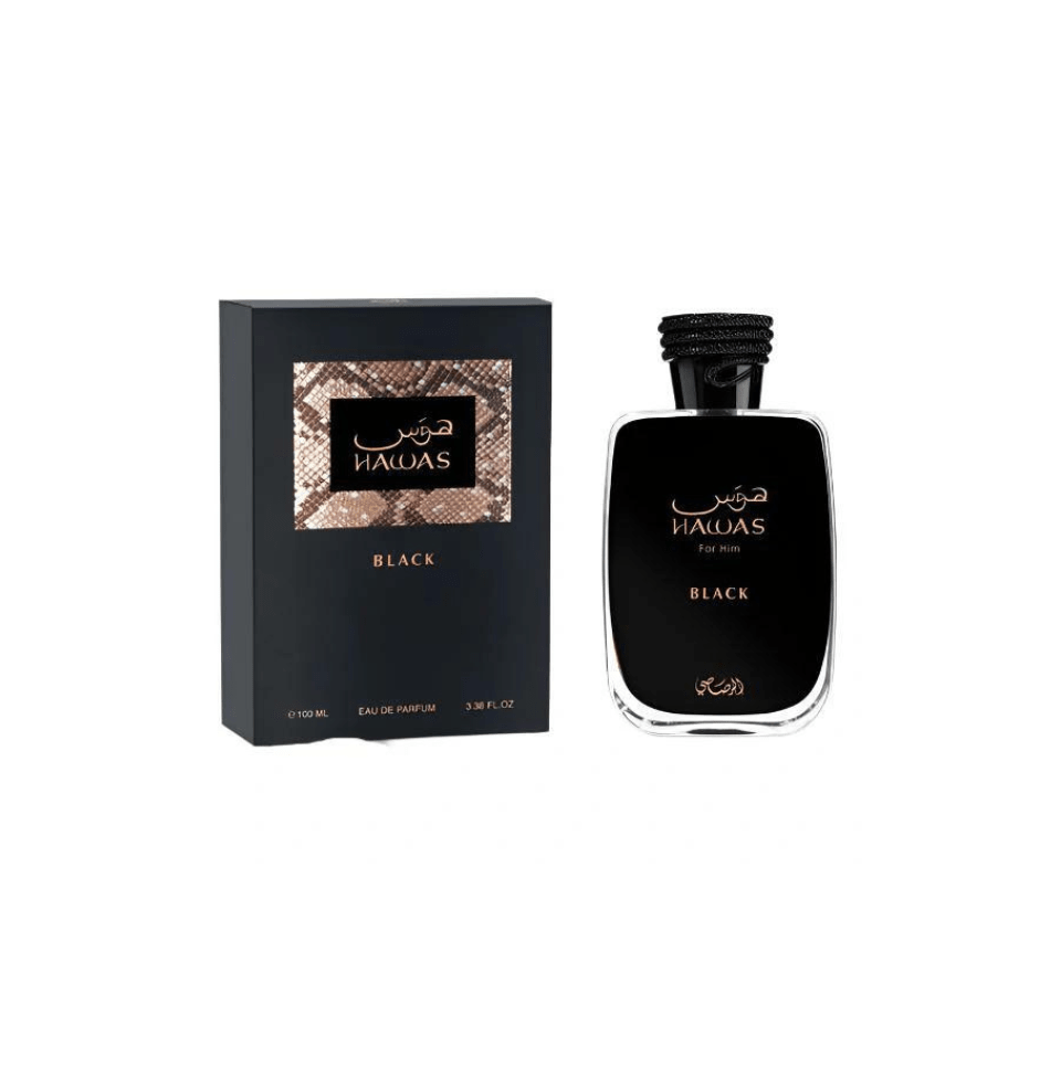 Partial bottle Rasasi Hawas Black EDP - opened bottle dark men's perfume India