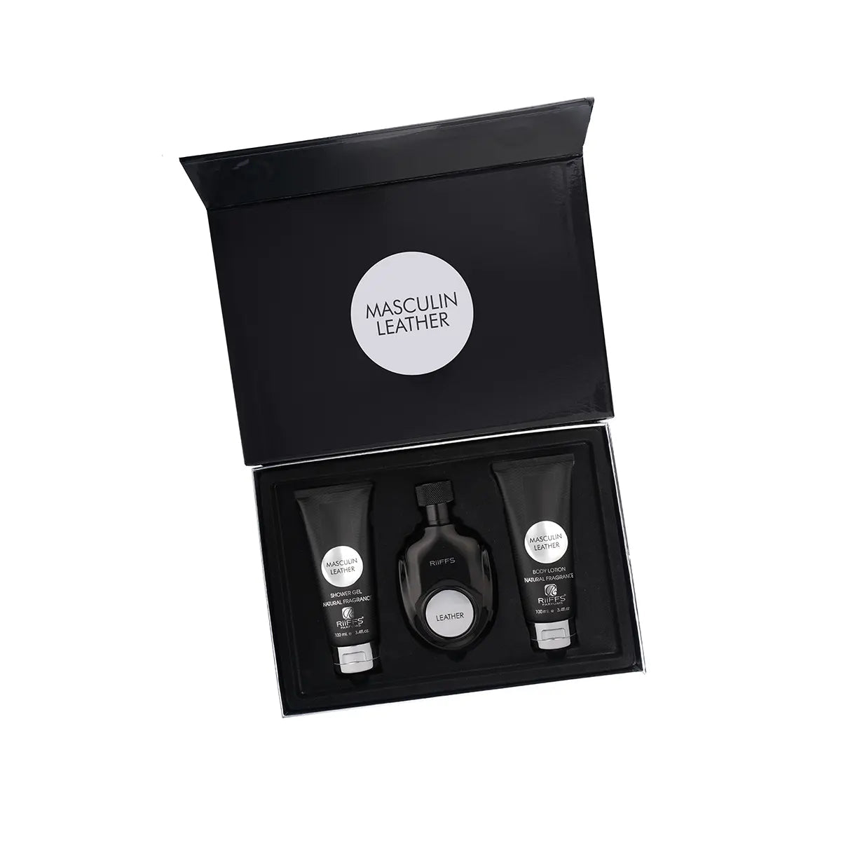 RIIFFS MASCULIN LEATHER GIFT SET - BOTTLED BLISS FRAGRANCES PVT LTD